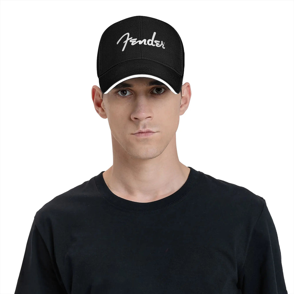 Fender Jimi Hendrix Electric Guitar Casual Baseball Cap Trucker Hat Summer High Quality Men Adult Trendy Baseball Caps
