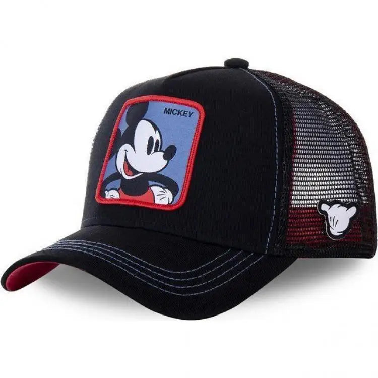 Mickey Cartoon Baseball Cap Cute Donald Duck Cotton Snapback Mesh Trucker Hat Hiphop Sun Protection Unisex Boy Girl Gifts
