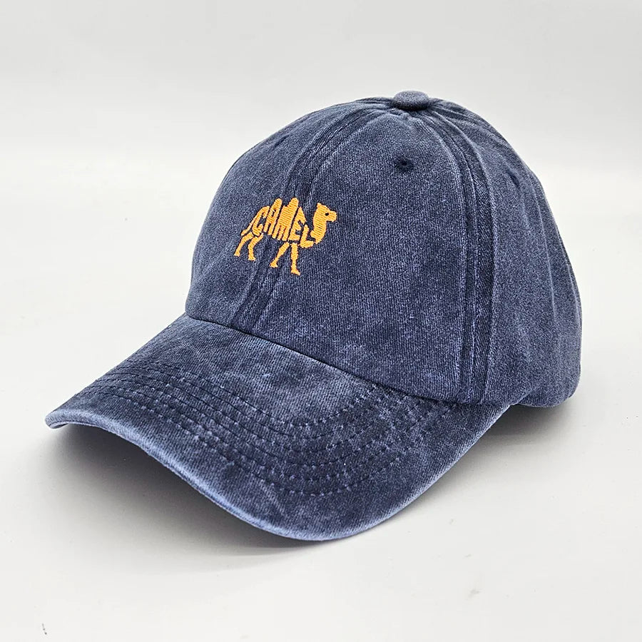 Embroidered Camel cotton Baseball caps Vintage Men Women Washed Hat Fishing Trucker Dad Summer Autumn Peaked caps