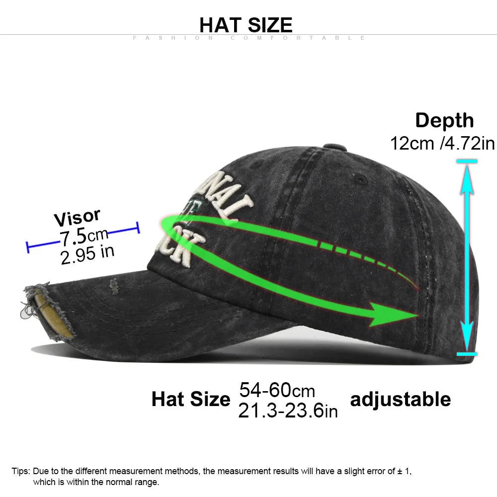 ORIGINAL THE BLACK Baseball Caps Embroidery Breathable Retro Unisex Comfort Trendy Fashion Summer Hat Sun Protection Streetwear