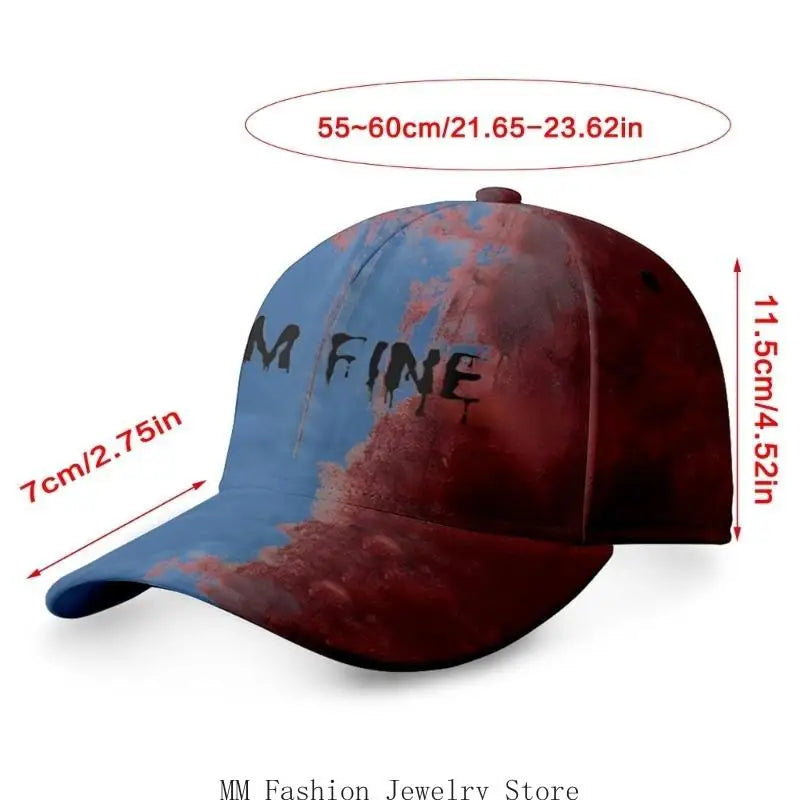 D0UB Spooky Halloween Blood Hat Scary Baseball Caps for Theme Parties Festival Event