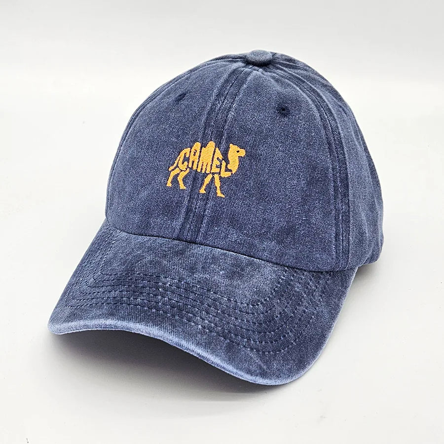 Camel Embroidered Exquisite Animal vintage cotton Baseball caps Men Women Washed Hat Sports Fishing Dad Summer Peaked cap