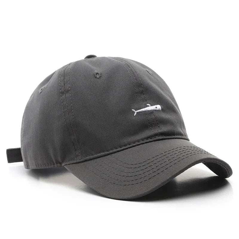 Retro Snapback Hat | Unisex Baseball Cap with Fish Embroidery | Lightweight Summer Visor | Adjustable Dad Hat for Men & Women‌