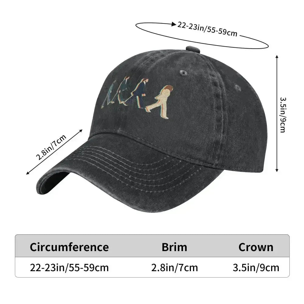 Casual Road Music The Beatle Baseball Caps Unisex Style Distressed Denim Headwear Outdoor Travel Adjustable Fit Hats Cap