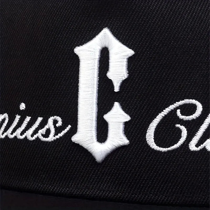 Unisex C Letter Side GENIUS CLUB Embroidery Hip-hop Hats Outdoor Adjustable Casual Baseball Caps Sunscreen Hat