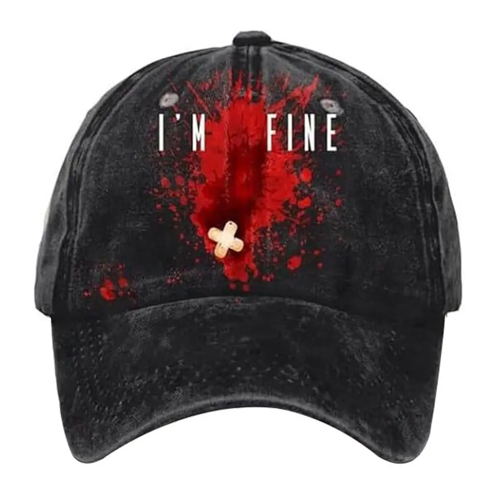 Trendy 3D Printed Halloween Hat Tie-Dye Horror Holiday Sunshade Duck Tongue Hat Anti-sun UV Protection Party Caps Outdoor
