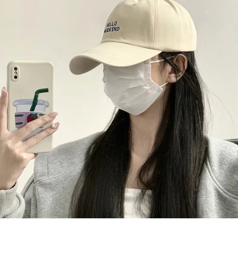 Women Baseball Cap Fashion Spring Summer Oversized Embroidered Letters Curved Brim Daily Wear Outdoor Sports For Big Head