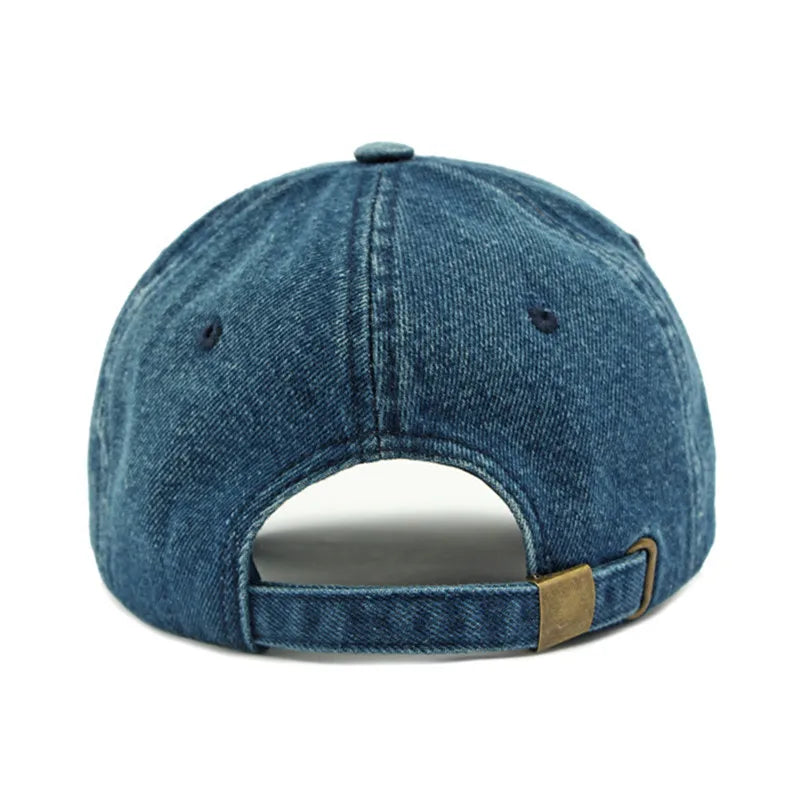 Snapback Cap Spring Summer Washable Denim Embroidery Baseball Caps For Men And Women 모자 골프용품 땡처리 кепка casquette gorras hombre