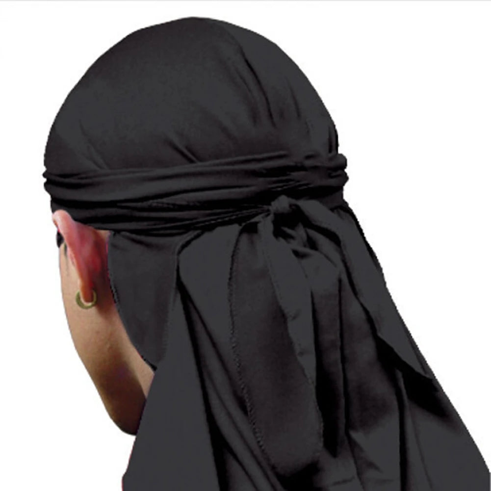 Spandex King S Durag Hat Durags Bandanna Turban Wigs Men Silky Durag Headwear Headband Black/White Hair Accessories