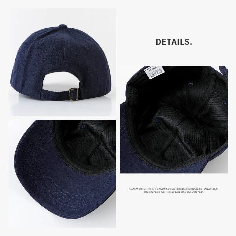Big Size Baseball Caps Solid Color Big Head Soft Cotton Extra Large Size Women's Low Profile Golf Hats OverSize Caps For Men