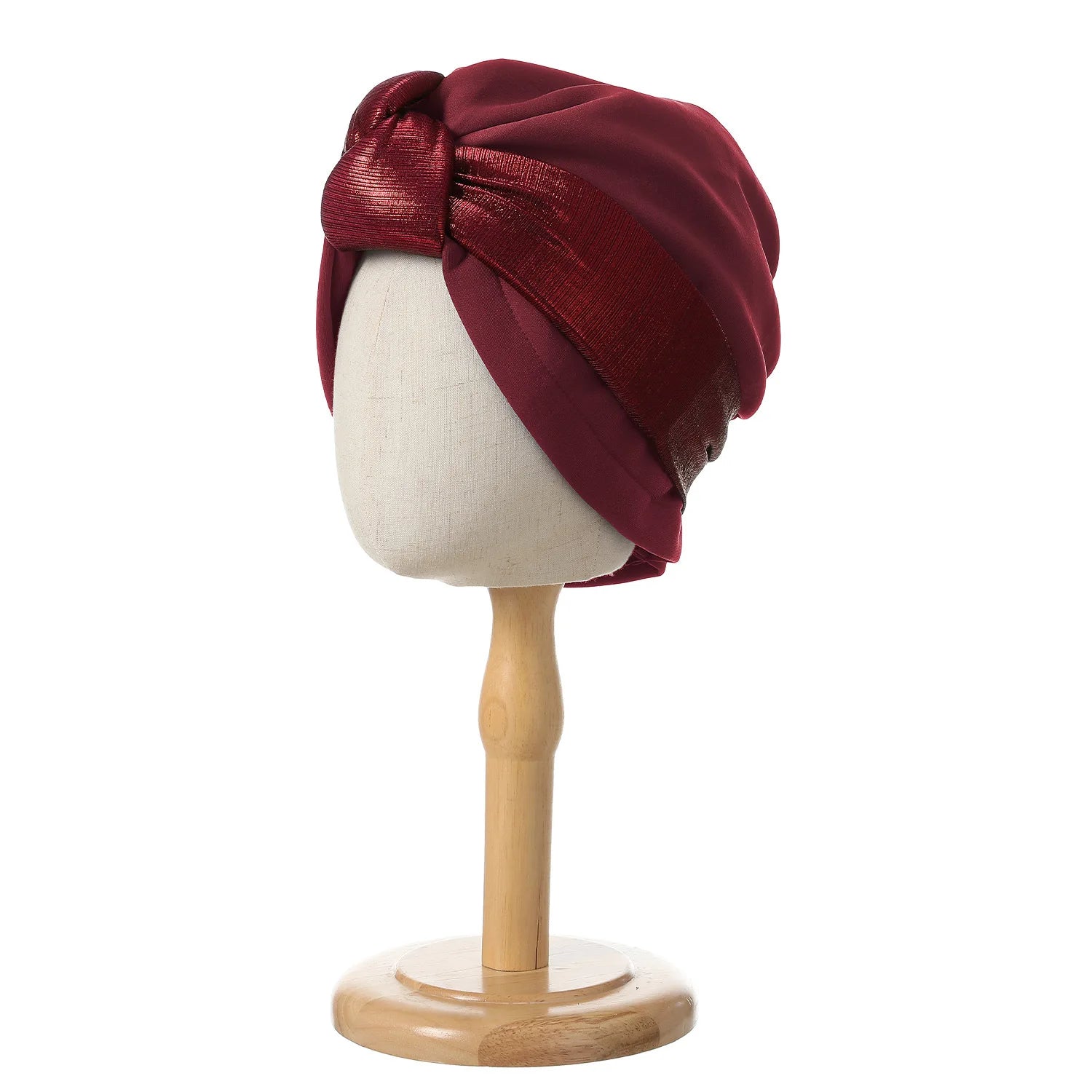 Bonnet For Women Cap Turban Folded Bud Exquisite Headscarf Casual Comfortable Fashion Versatile Warm Cross Hat Edge Wrinkle Lace