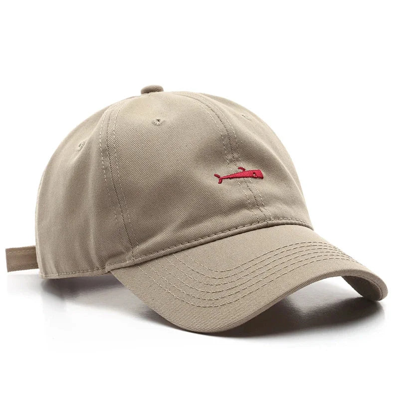 Retro Snapback Hat | Unisex Baseball Cap with Fish Embroidery | Lightweight Summer Visor | Adjustable Dad Hat for Men & Women‌