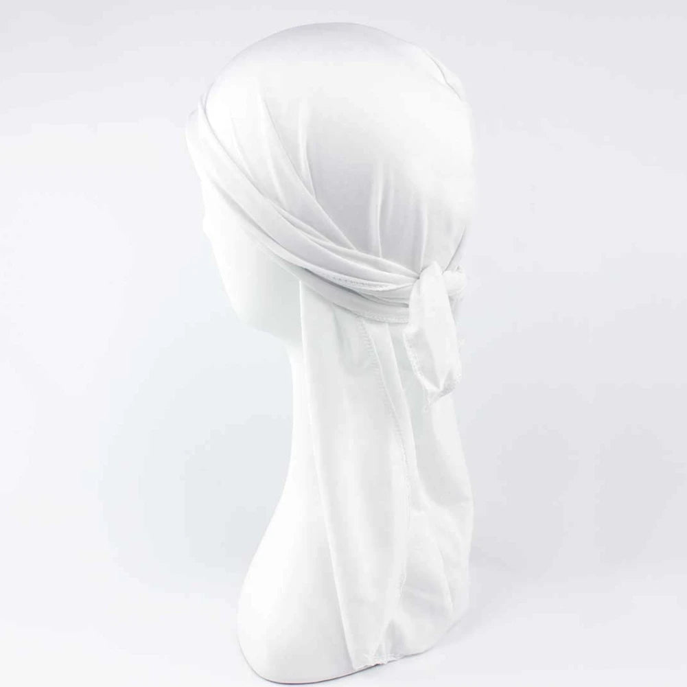Spandex King S Durag Hat Durags Bandanna Turban Wigs Men Silky Durag Headwear Headband Black/White Hair Accessories
