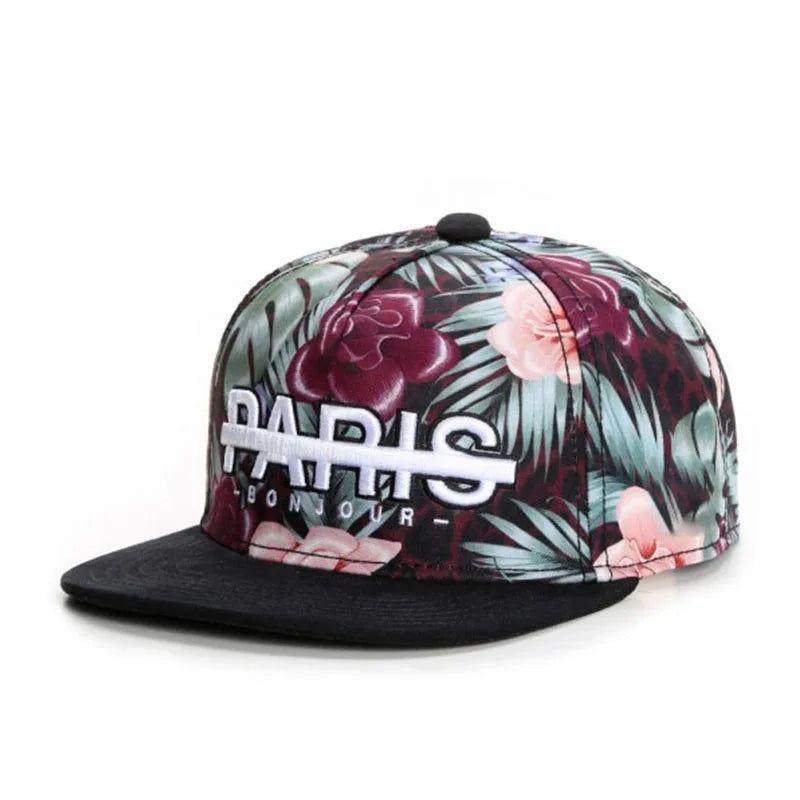 PANGKB Big C Paiz Allover Snapback Hat Paisley Bandanna Print Adults Outdoor Travel Hip Hop Headwear Sports Sun Baseball cap