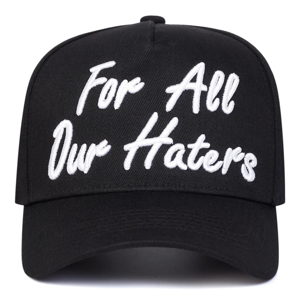 Unisex FOR ALL OUR HATERS Embroidery Baseball Caps Spring Autumn Outdoor Adjustable Casual Hats Sunscreen Hat Sports Cap