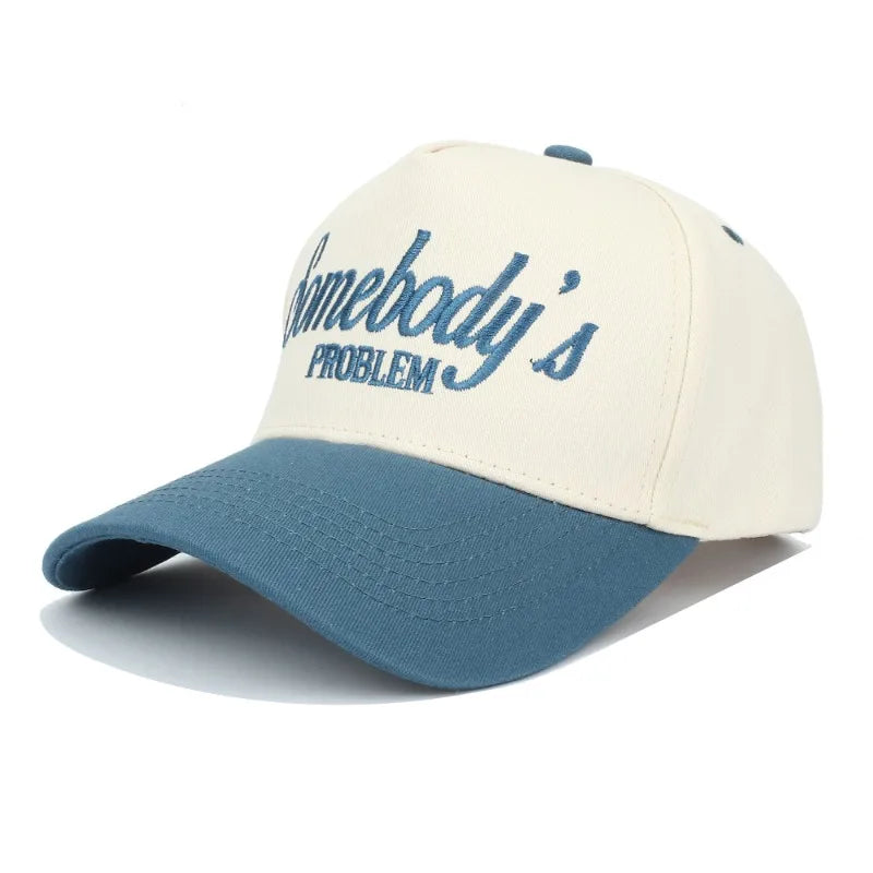 Somebody Truck Driver Hat Men and Women Adjustable Embroidered Baseball Hat Color blocked Valentine's Day Couple Hat