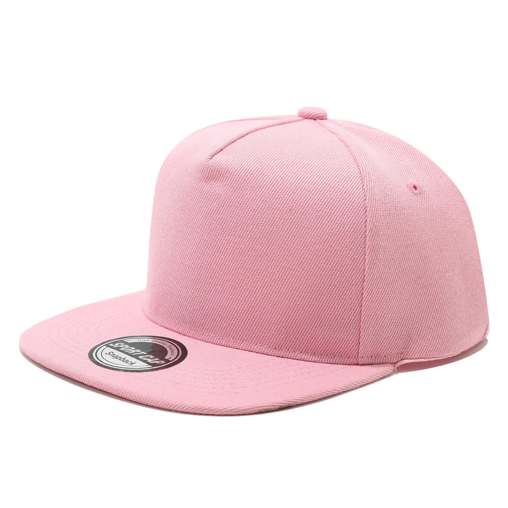 Five pieces of solid-color wide-brimmed baseball caps with silver labels for men and women, featuring skateboards..