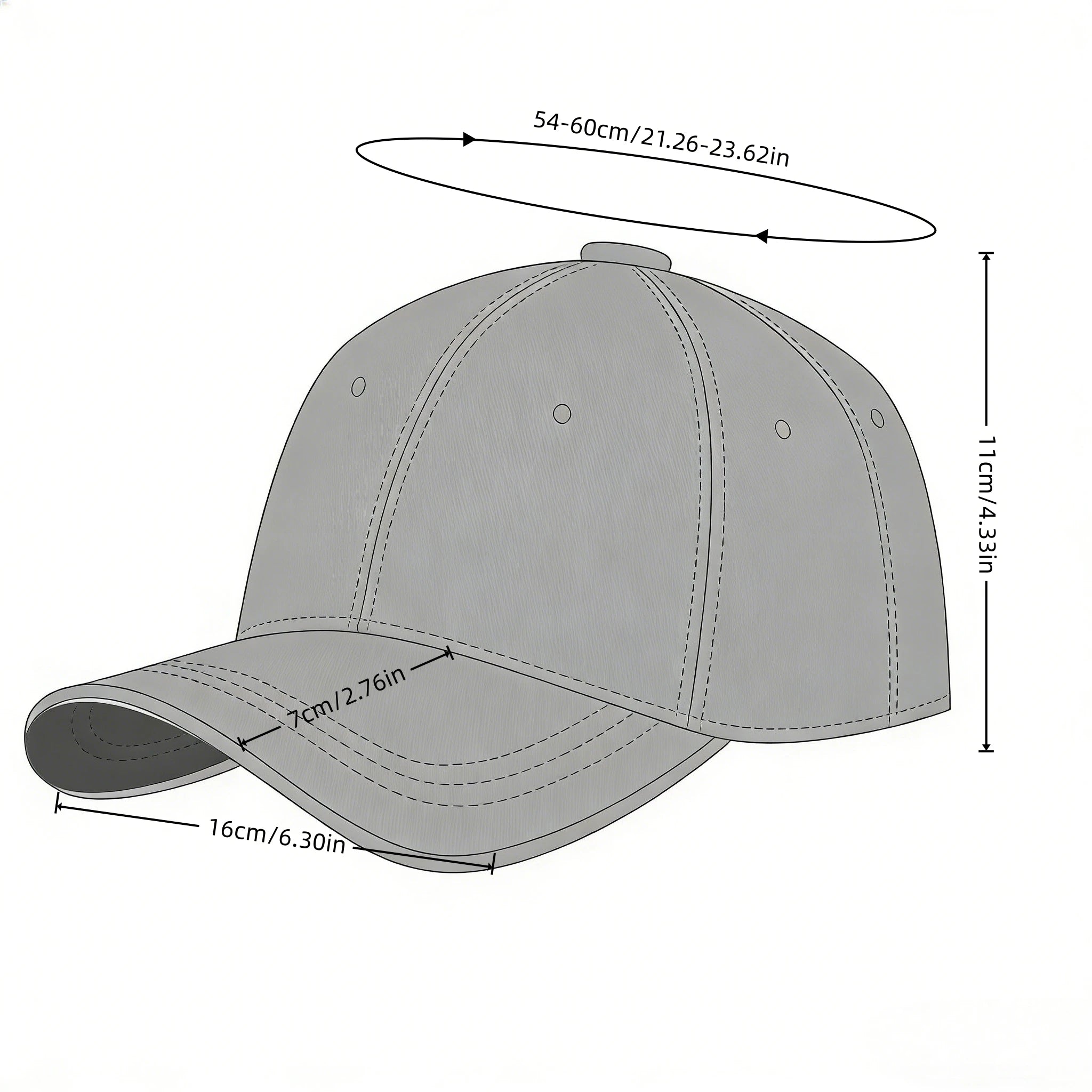 1 Pc Overstimulated. Embroidered Washed Baseball Cap, Classic Casual Stylish,Perfect Gift For Families And Friends