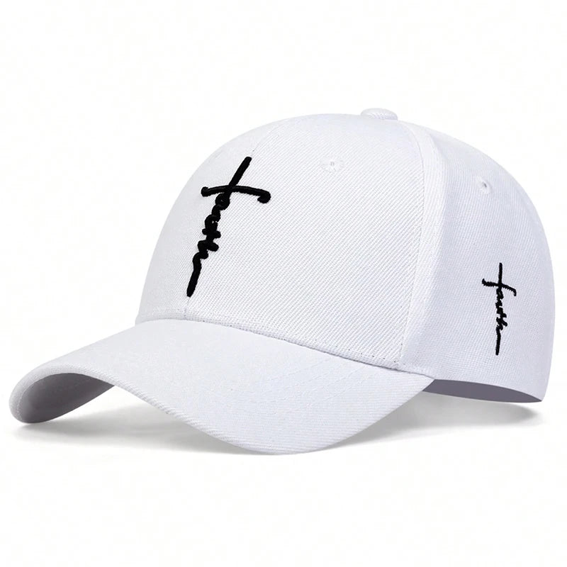 Casquette de Baseball Broderie Fashion Faith Hommes Femmes Printemps Été Chapeaux de Soleil Coton Snapback Unisexe Hip Hop Casquettes Trucker Gorras