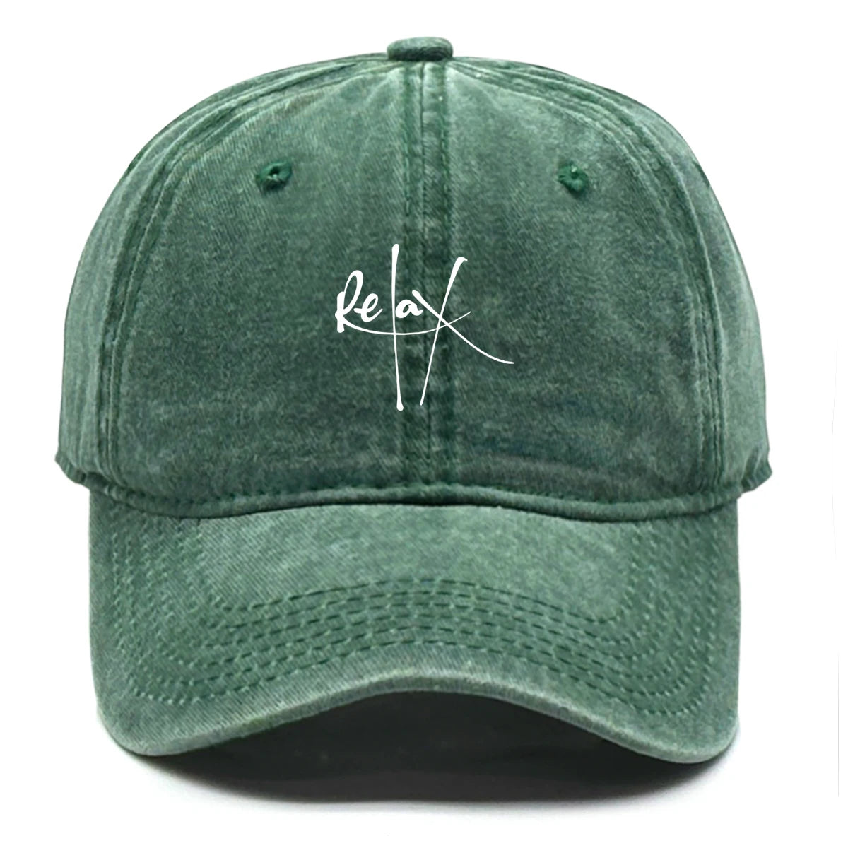 Relax Print Snapback Baseball Caps Mesh Hat Casual Slouchy Adjustable Caps Ideal Choice For Outdoor Sports One Size Fits All