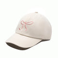New cartoon color baseball cap with bow embroidery at the brim. Suitable for both men and women. Korean style. Makes the face
