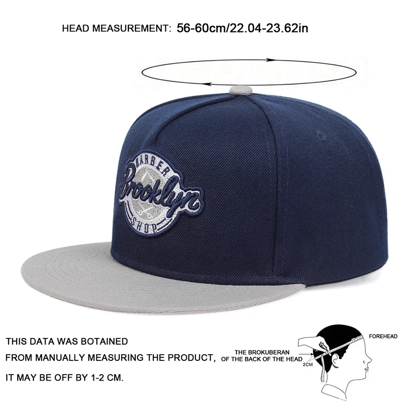 Unisex Brooklyn Embroidery Hip-hop Hats Outdoor Adjustable Casual Baseball Caps Sunscreen Hat