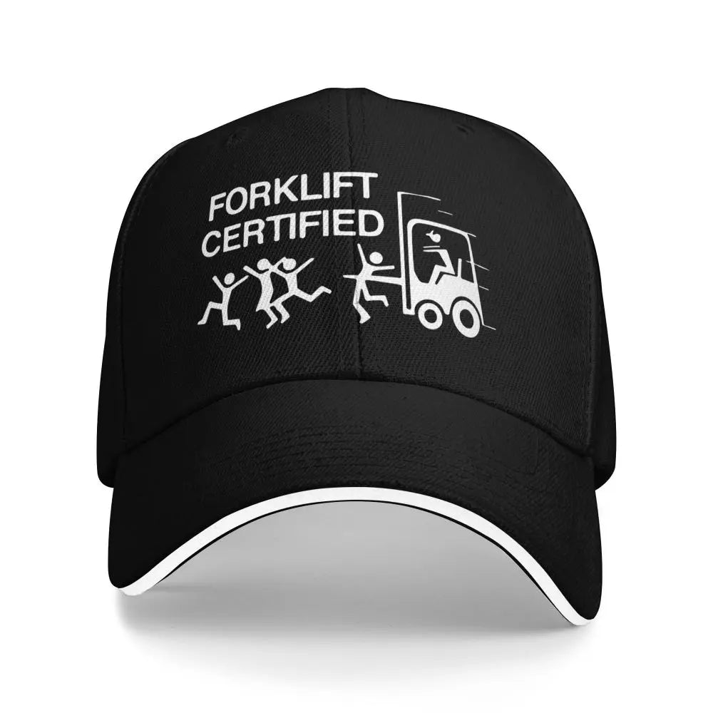 Baseball Caps Funny Forklift Operator Forklift Certified Casquette Outdoor Unisex Spring Caps