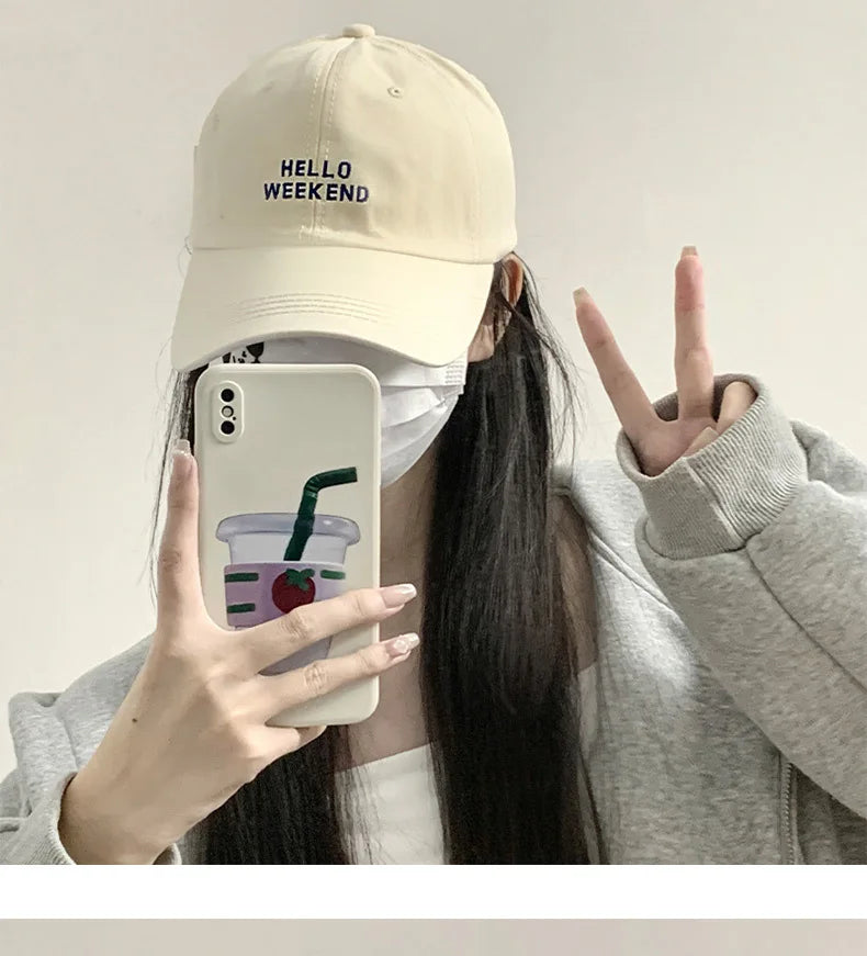 Women Baseball Cap Fashion Spring Summer Oversized Embroidered Letters Curved Brim Daily Wear Outdoor Sports For Big Head