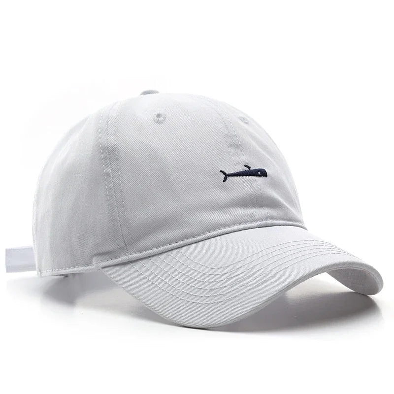 Retro Snapback Hat | Unisex Baseball Cap with Fish Embroidery | Lightweight Summer Visor | Adjustable Dad Hat for Men & Women‌