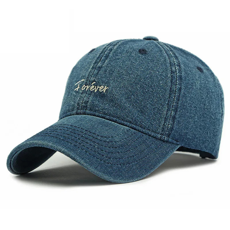 Snapback Cap Spring Summer Washable Denim Embroidery Baseball Caps For Men And Women 모자 골프용품 땡처리 кепка casquette gorras hombre