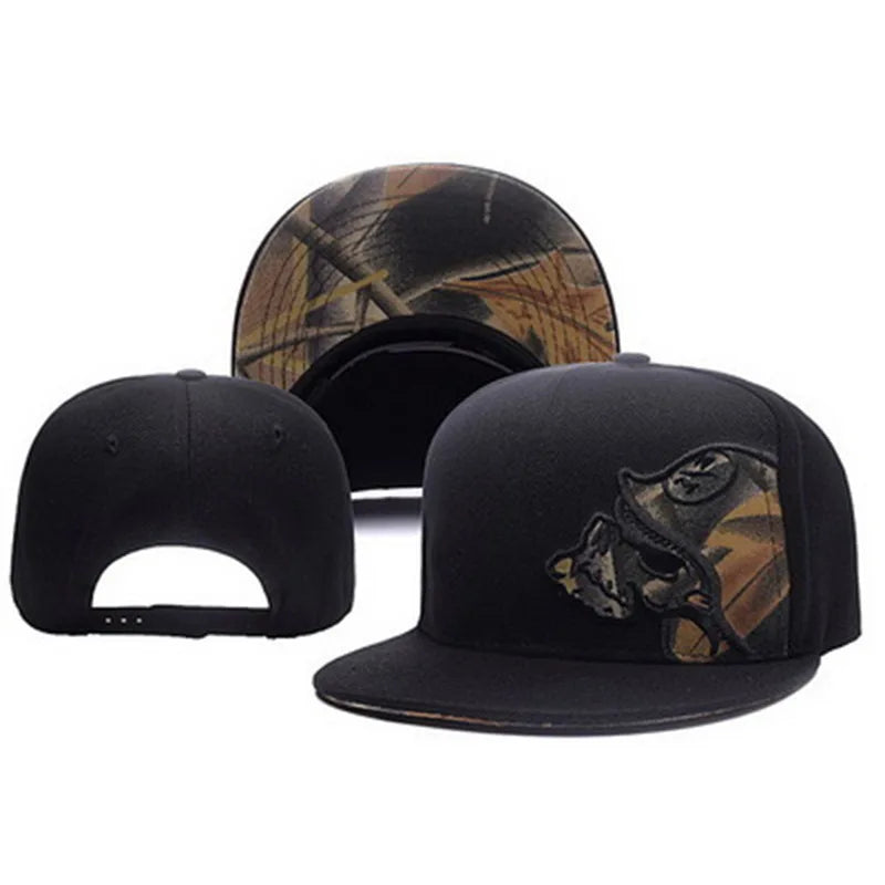 1pc Unisex Skull Embroidery Embroidery Hip-hop Hats Spring and Autumn Outdoor Adjustable Casual Baseball Caps Sunscreen Hats