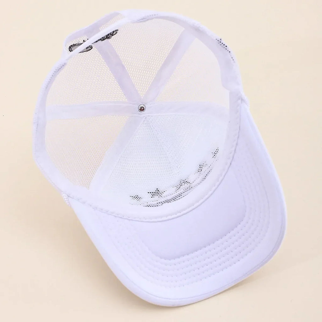 Letter Embroidery Baseball Hats New Unisex Hip Hop Breathable Personal Sunshade Mesh Versatile Street Fashion Trucker Caps