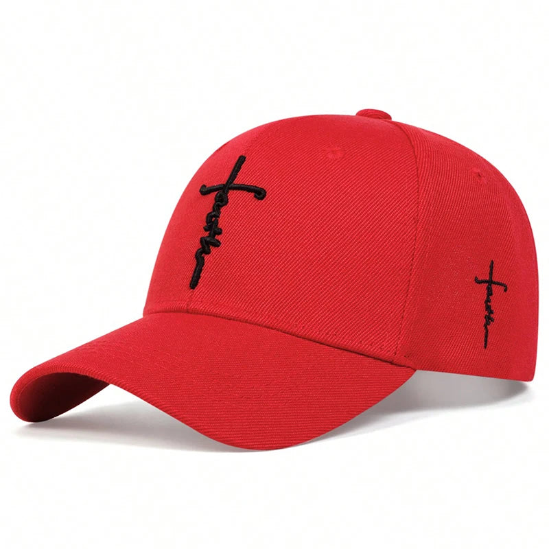 Casquette de Baseball Broderie Fashion Faith Hommes Femmes Printemps Été Chapeaux de Soleil Coton Snapback Unisexe Hip Hop Casquettes Trucker Gorras