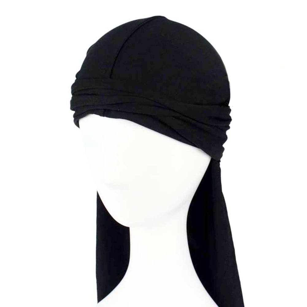 Spandex King S Durag Hat Durags Bandanna Turban Wigs Men Silky Durag Headwear Headband Black/White Hair Accessories