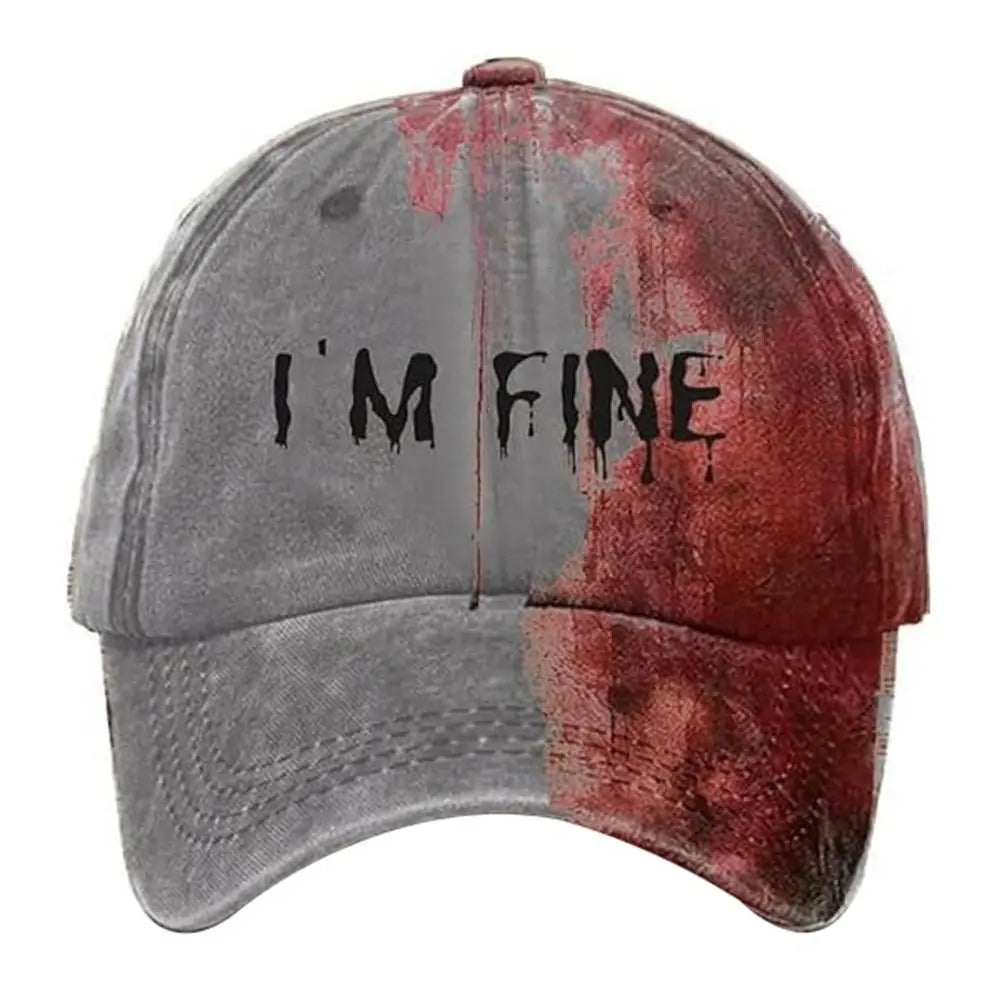 Trendy 3D Printed Halloween Hat Tie-Dye Horror Holiday Sunshade Duck Tongue Hat Anti-sun UV Protection Party Caps Outdoor