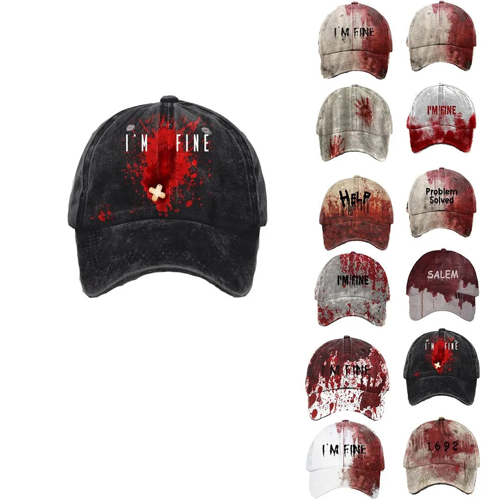 Halloween Party baseball cap t for Women Men Wide Brimmed Black Cap Fashion Cosplay Costume Hats Musical Festival Hat