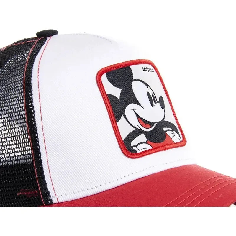 Mickey Cartoon Baseball Cap Cute Donald Duck Cotton Snapback Mesh Trucker Hat Hiphop Sun Protection Unisex Boy Girl Gifts