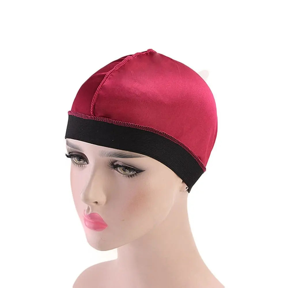 1PC Men Multicolo Durag Hats Wave Caps Head Wrap Solid Color Elastic Breathable Beanie Headwrap Bonnet Durag Cap For Male