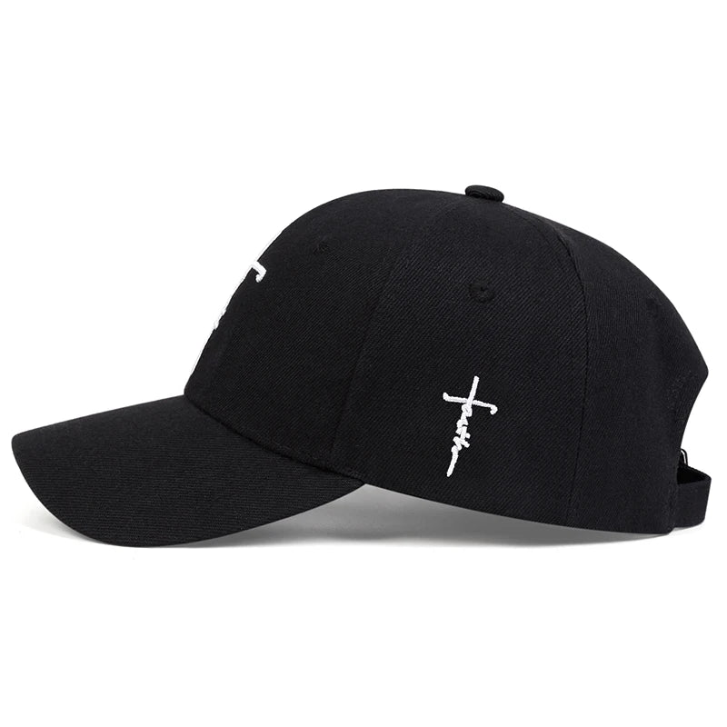 Casquette de Baseball Broderie Fashion Faith Hommes Femmes Printemps Été Chapeaux de Soleil Coton Snapback Unisexe Hip Hop Casquettes Trucker Gorras