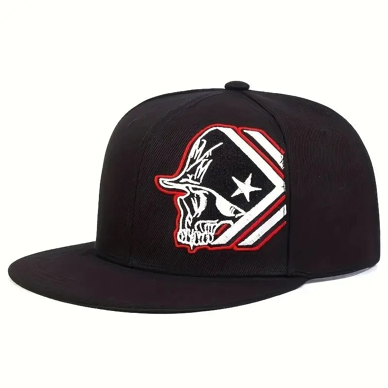 1pc Unisex Skull Embroidery Embroidery Hip-hop Hats Spring and Autumn Outdoor Adjustable Casual Baseball Caps Sunscreen Hats