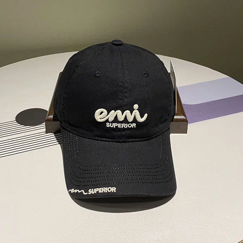 Trendy Embroidered Baseball Cap - Cotton Fabric,inner Lining, Unisex Style for Daily Wear