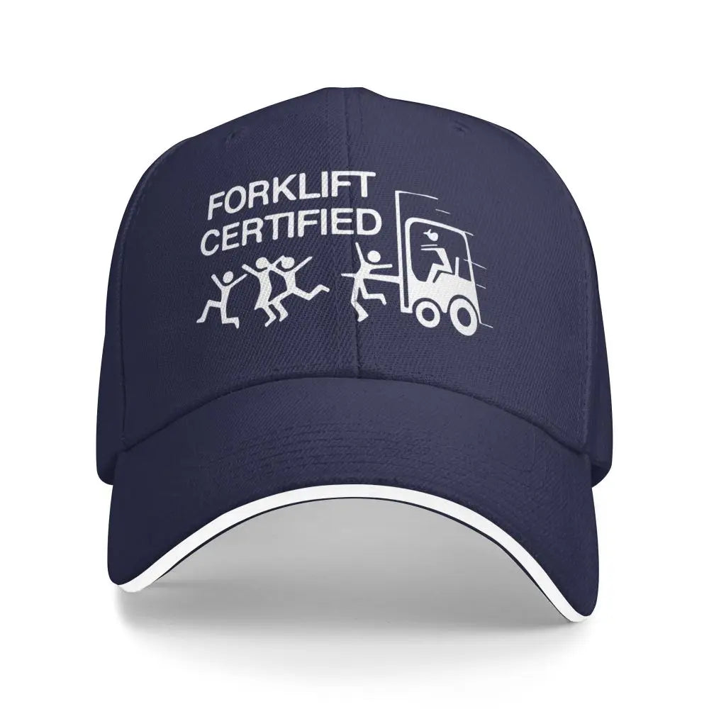 Baseball Caps Funny Forklift Operator Forklift Certified Casquette Outdoor Unisex Spring Caps