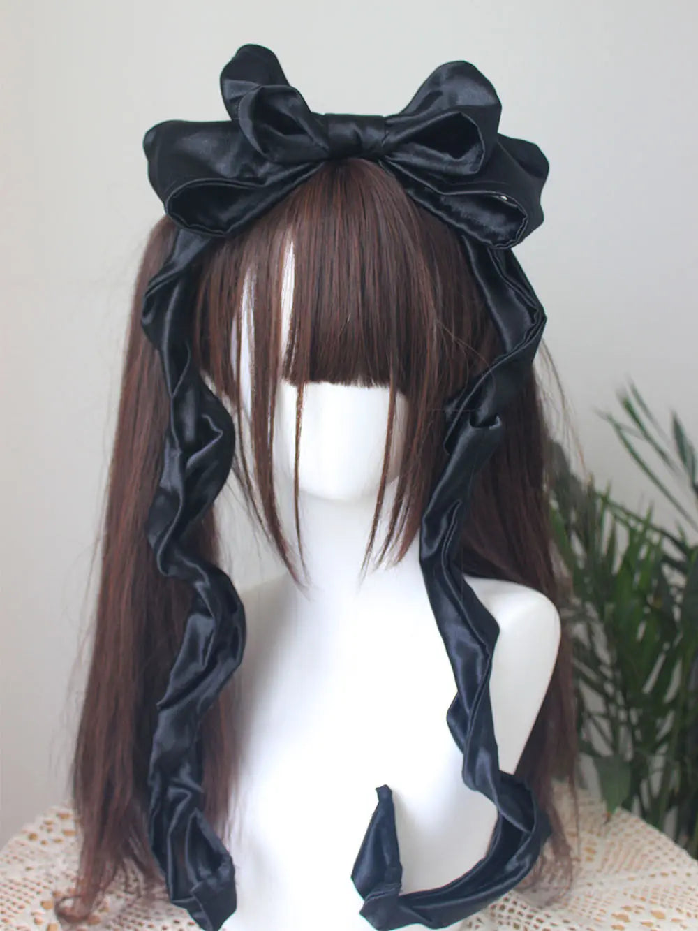 Gothic Bonnet Fedoras Hat Gorgeous Lolita Anime Lace Bow Flat Hats Exhibition Cosplay Show Lace Hair Accessories Flat Cap Gorras