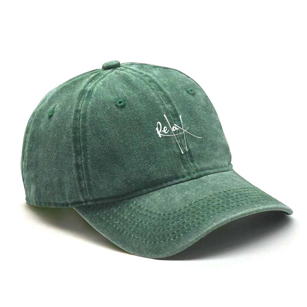 Relax Print Snapback Baseball Caps Mesh Hat Casual Slouchy Adjustable Caps Ideal Choice For Outdoor Sports One Size Fits All
