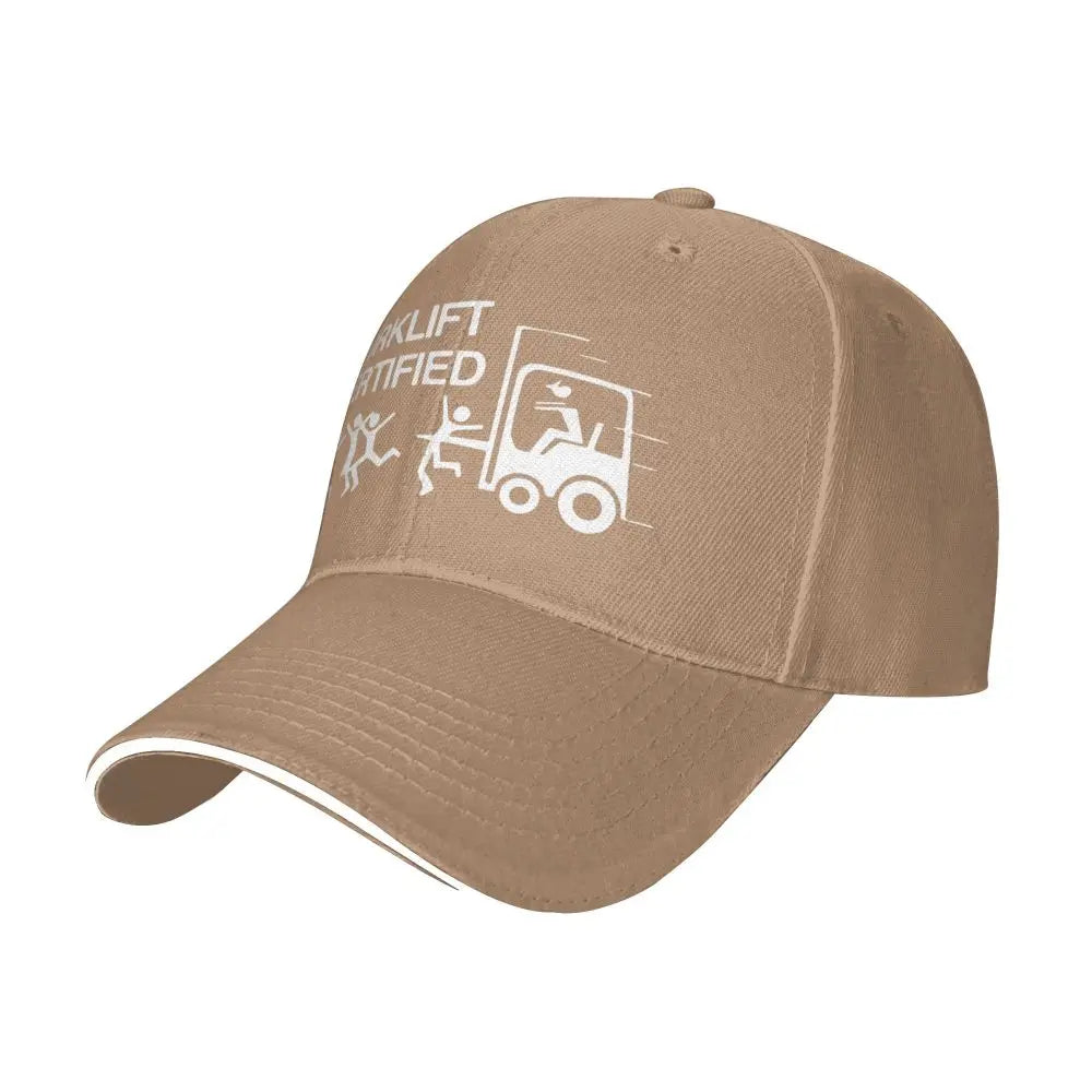 Baseball Caps Funny Forklift Operator Forklift Certified Casquette Outdoor Unisex Spring Caps