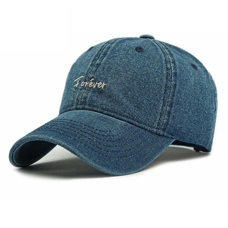 Snapback Cap Spring Summer Washable Denim Embroidery Baseball Caps For Men And Women 모자 골프용품 땡처리 кепка casquette gorras hombre