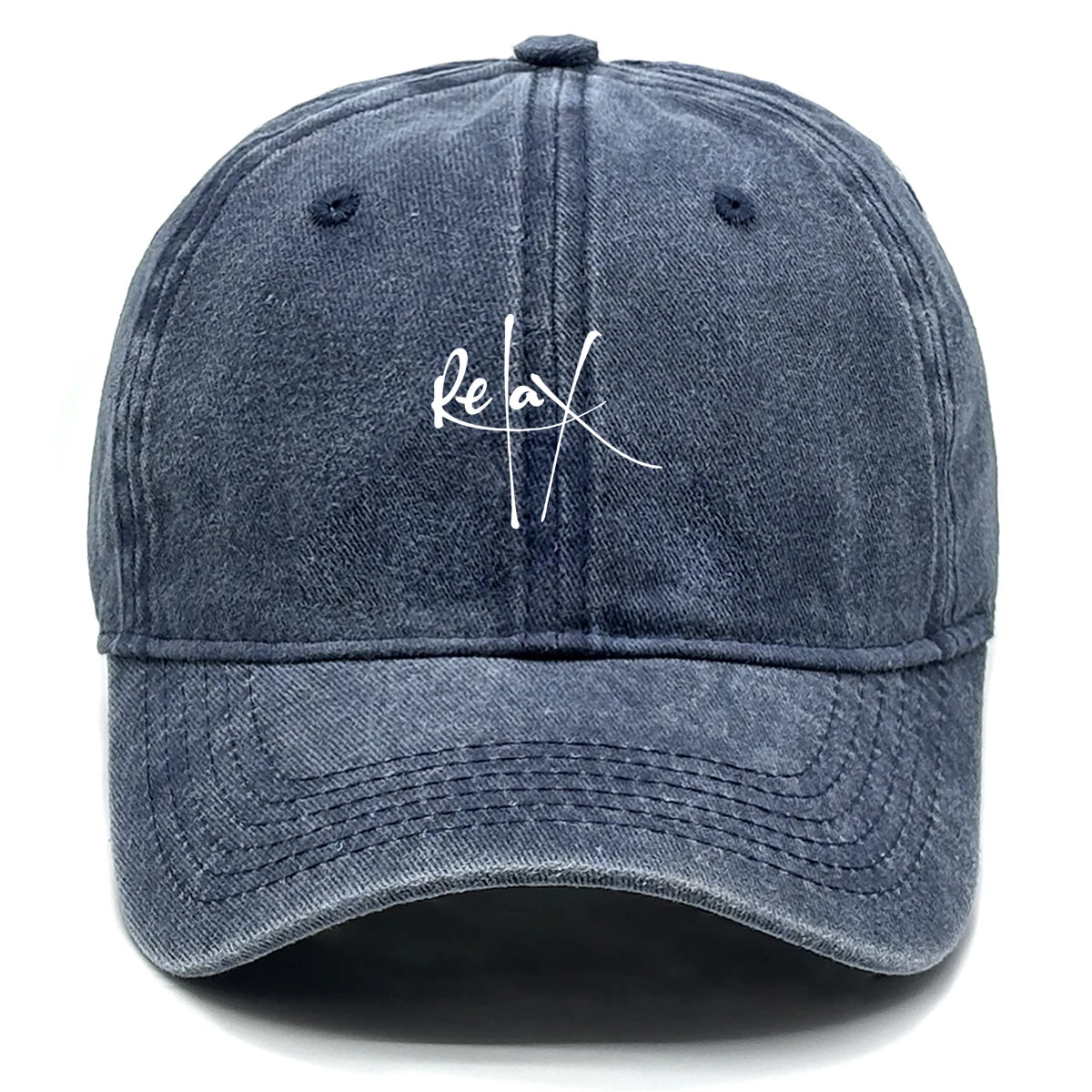 Relax Print Snapback Baseball Caps Mesh Hat Casual Slouchy Adjustable Caps Ideal Choice For Outdoor Sports One Size Fits All