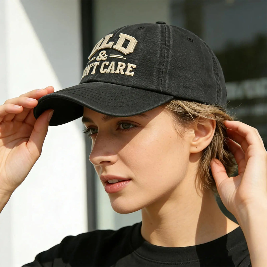 Baseball Caps Letter OLD Dont Care Embroidery Retro Washed Cotton Baseball Cap For Men Women Snapbacks Outdoor Sport Sun Hat