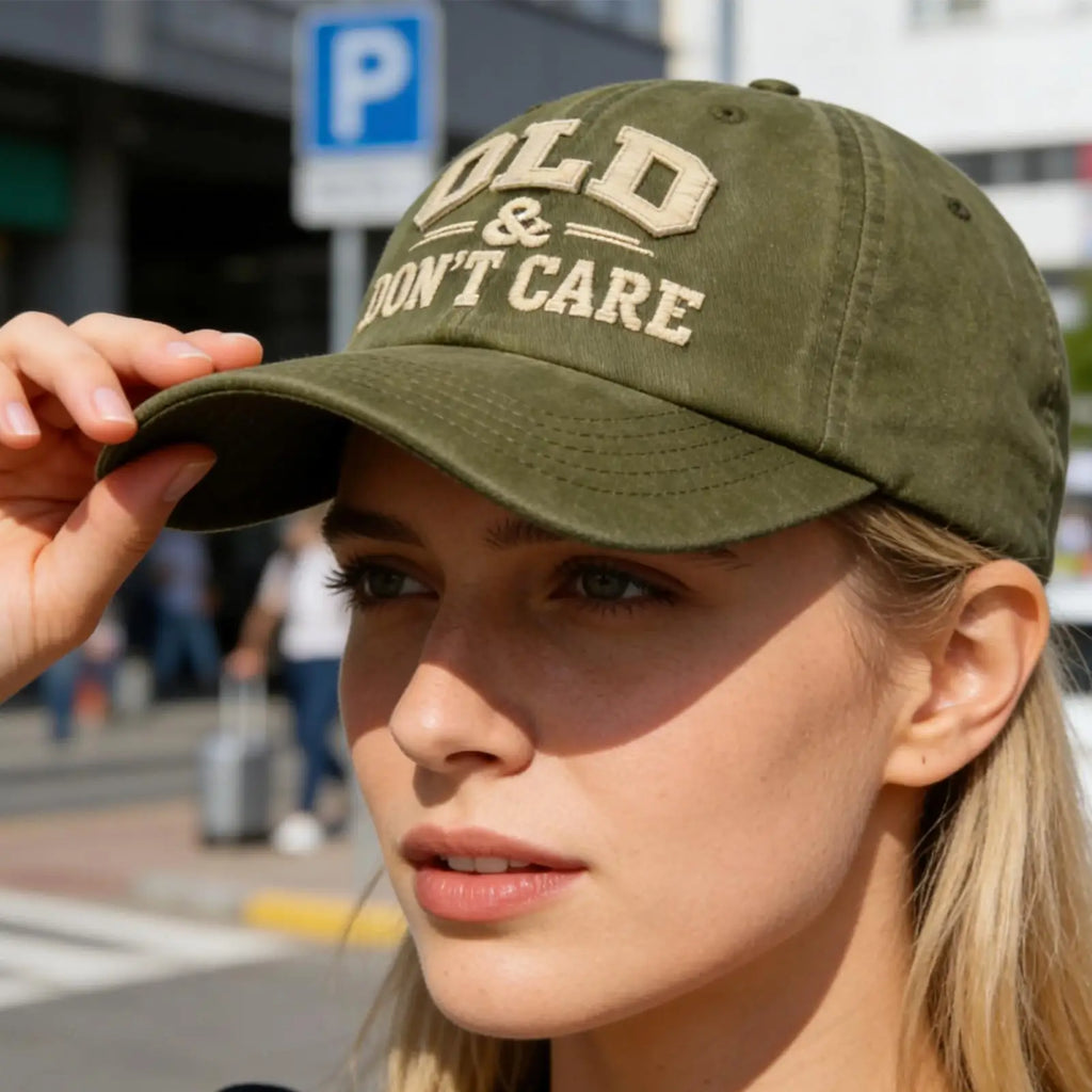 Baseball Caps Letter OLD Dont Care Embroidery Retro Washed Cotton Baseball Cap For Men Women Snapbacks Outdoor Sport Sun Hat