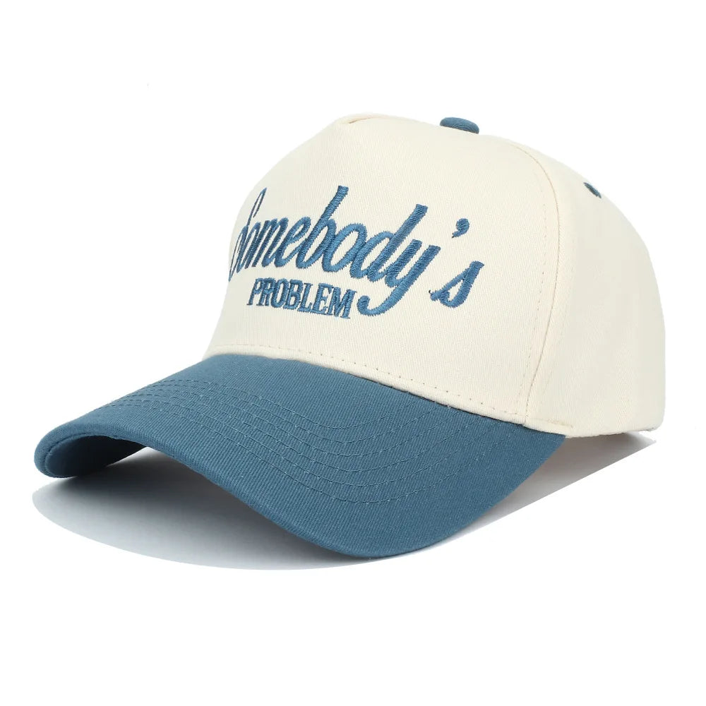 Somebody Truck Driver Hat Men and Women Adjustable Embroidered Baseball Hat Color blocked Valentine's Day Couple Hat